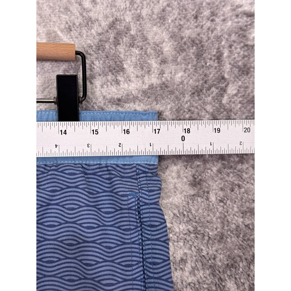 Fair Harbor Bayberry Trunks Small Mens Blue Waves Print Drawstring Waist Lined - Picture 3 of 6